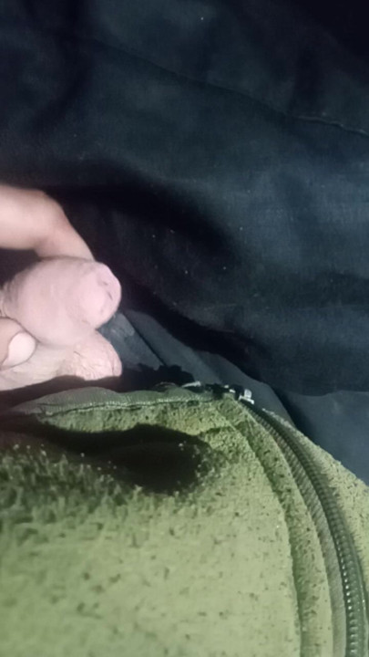 Jerking off in the photo