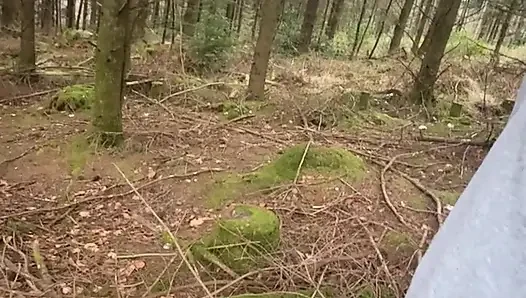 Real amateur Milf wife in the woods.