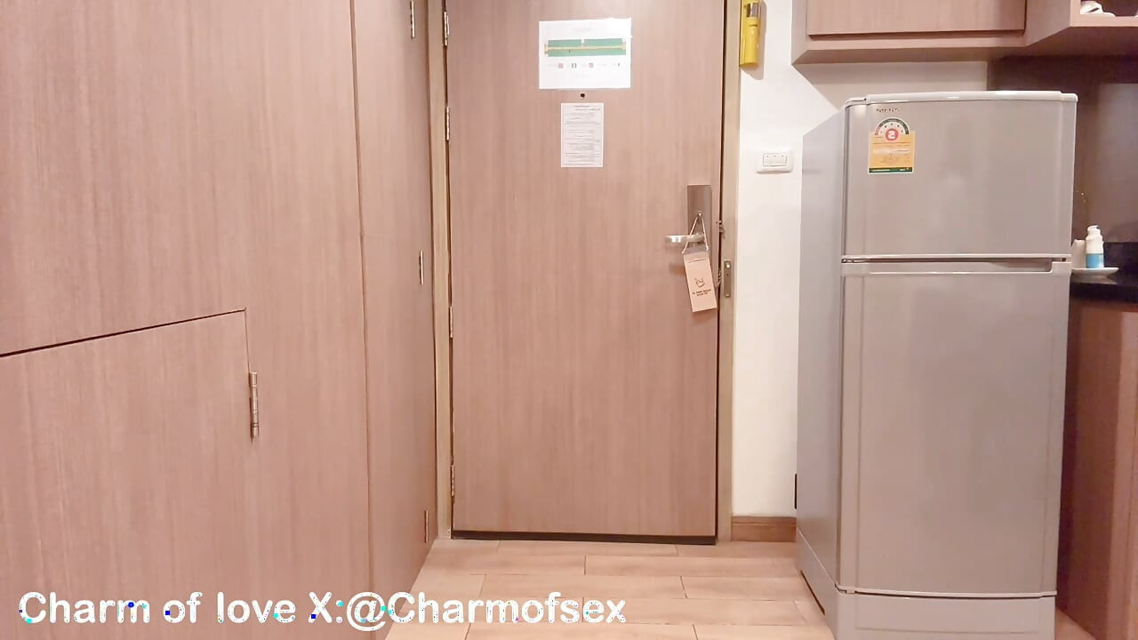 Open the hotel door and have some fun with a beautiful girl in a uniform.