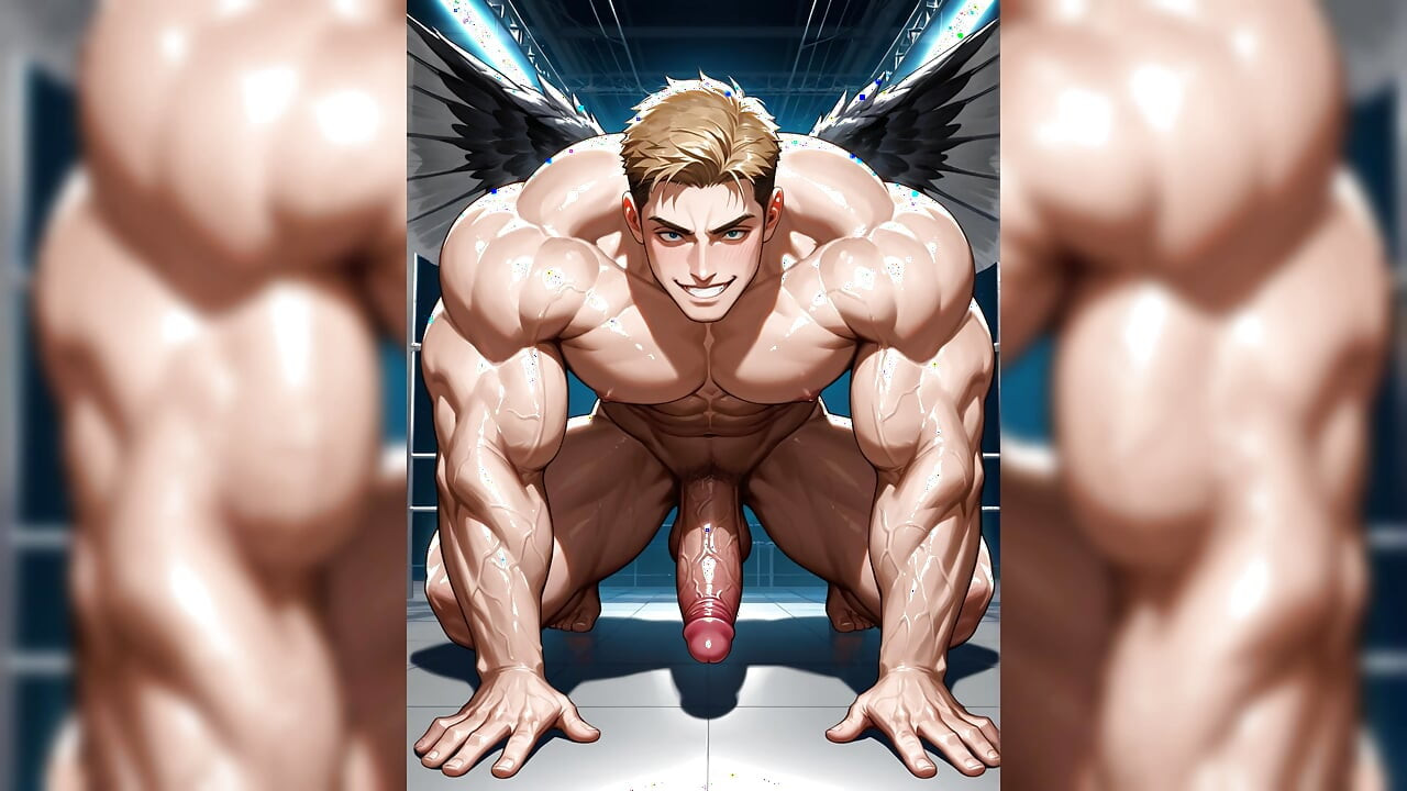 عرض شرائح منظمة العفو الدولية مثلي الجنس قطع كبيرة مع العضلات