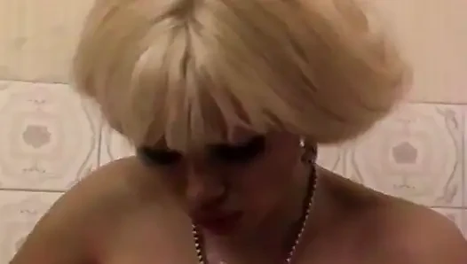 Blonde Big Titted MILF From France Showering