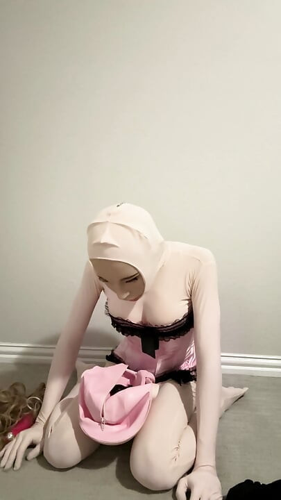 Double branlette avec masque féminin