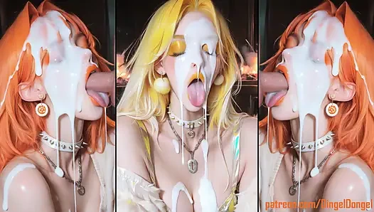 Bölüm 2: Anime karakterleri yüzlerini tamamen dölle kaplıyor.