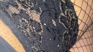 Lace panties with a little cock inside