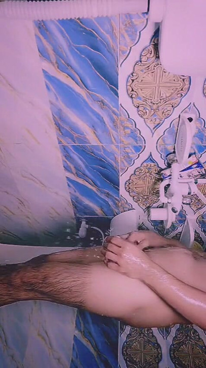 Perfect College Teen Twink getting soapy in the shower and masturbation cum | Clip 1