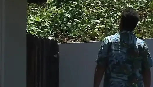 Blonde mature outdoors sucks and swallows the cum with pleasure