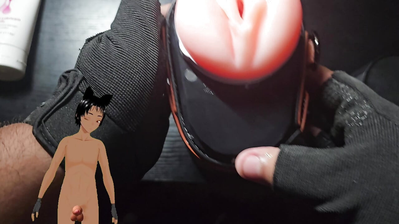 Usando un masturbador masculino automático que es otra persona va a usar.