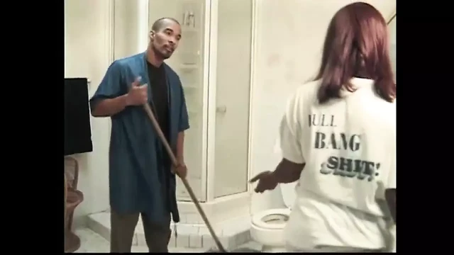 Black on Black Fuck in the Bathroom for a Black Slut Loving Black Cock