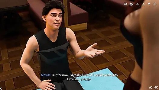 Alexis, Devilla onu daha pis bir özel ders için bir odaya götürene kadar bunun sadece yoga olduğunu düşünüyor