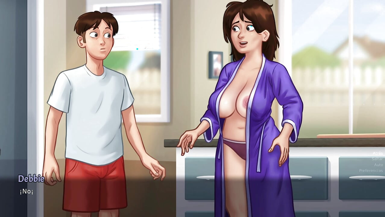 Perverted stepmom looks for any time to fuck her collagen - summertime saga