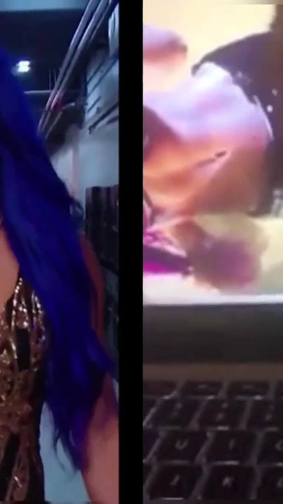 Powerful moment from "WWE Sasha Banks Cum Compilation"