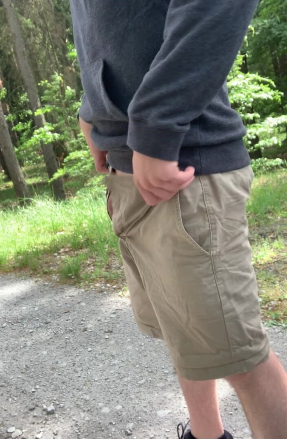 Public piss, young amateur boy flashing dick
