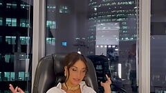 Lady Boss Monika Fox Have Fun At The Office In The Evening