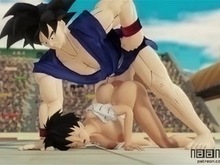 Goku fickt Videls Arsch beim Turnier