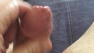 Massaging my big dick till I cum