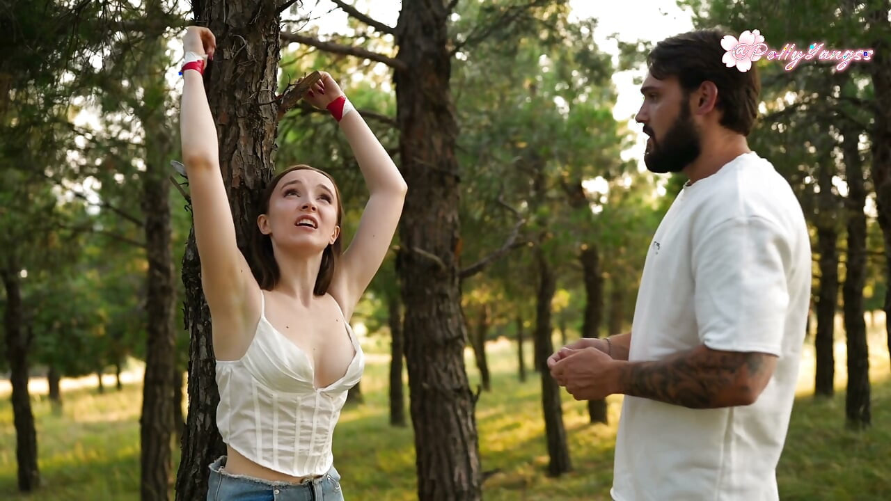 He Left Me Tied to a Tree - Random Guy Found Me and I Didn't Want Him to Stop Fucking My Wet Pussy