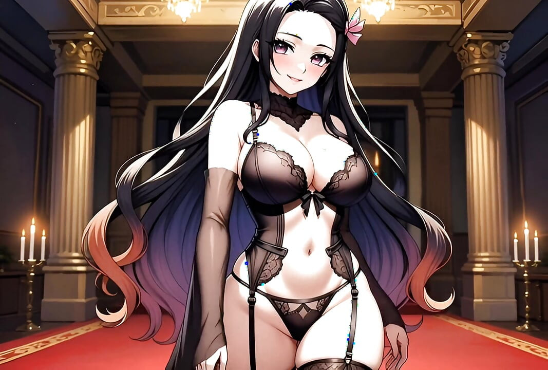 Nezuko Sensual Lingerie Shower and Wet Pussy Play After Bath Hentai