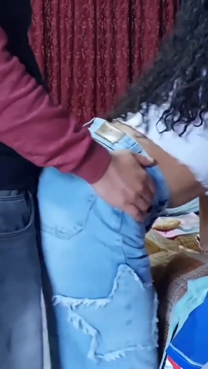 Thrilling moment from "Doggy style sex in clothes, rubbing the ass, dry sex"