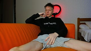 Slim Twink Webcam Leaking Tip To Cum Fountain