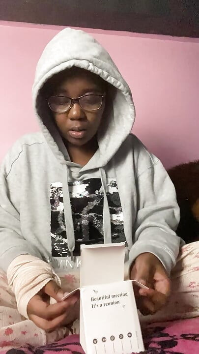 Ebony Webcam Girl Model Unboxing NEW Sex Toy