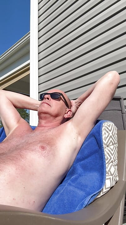 Naughty Daddy Jerks Outside
