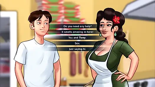 Summertime Saga - Johannes fucked Odette, Johannes fucked Maria, Eva had her baby