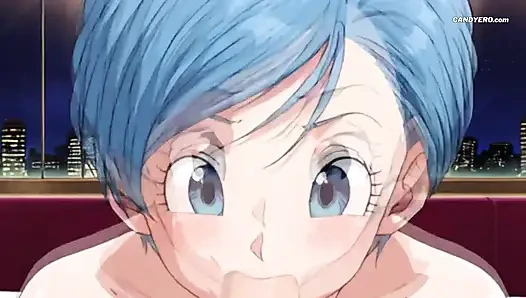 Bulmas perfekte lippen um seinen schwanz gewickelt - langsam, tief, leidenschaftlich - KI generiert