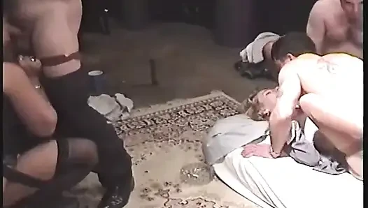 Mature Blonde MILF Double Stuffed by BBC