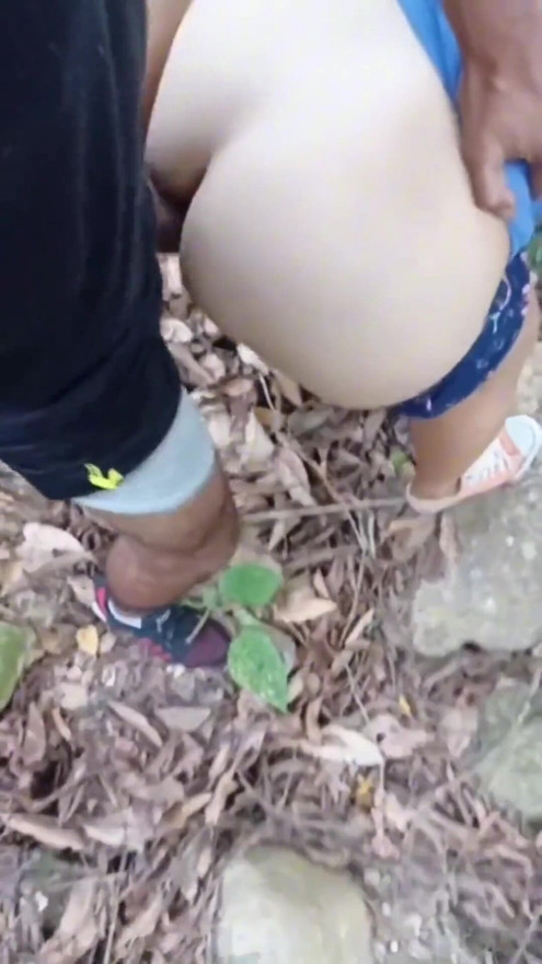 FUCK FAST IN THE WOODS and END UP INSIDE HER ASS! | Clip 3