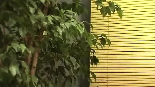 Tante seksi rambut pirang lagi asik nyepong dildo sebelum ngentot memek beceknya