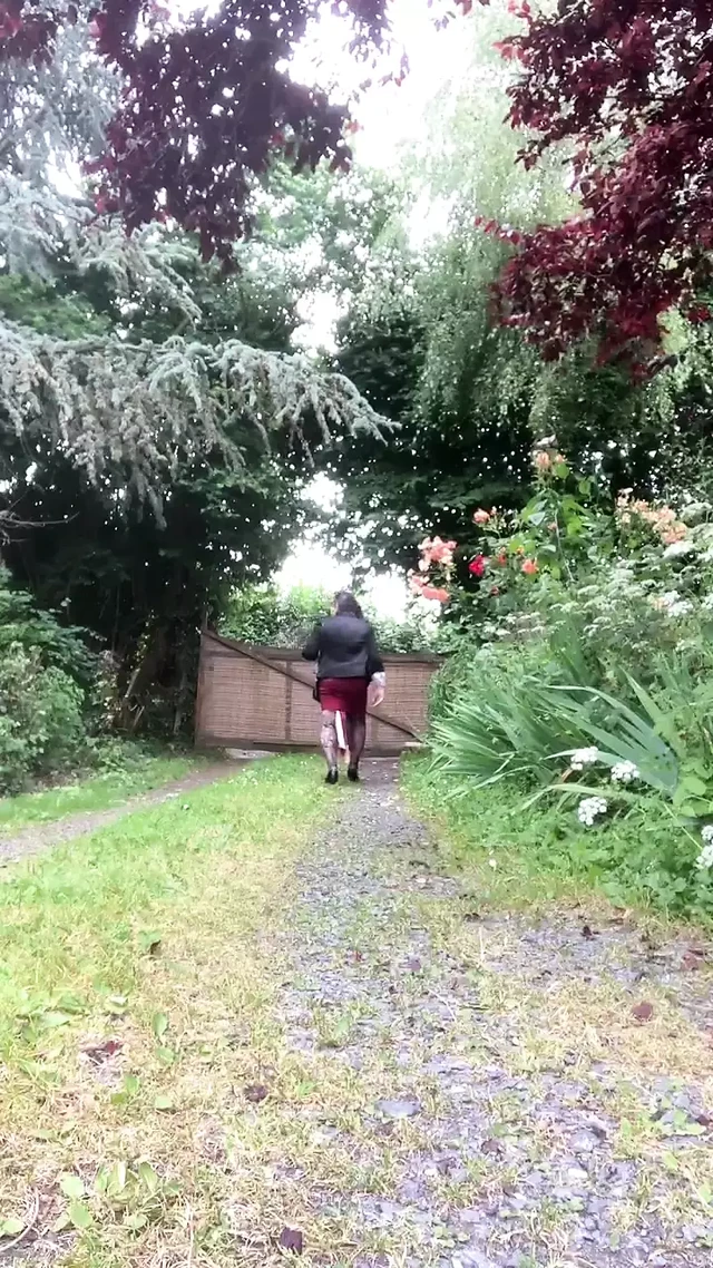 In an outfit with a little red tight skirt for a night out