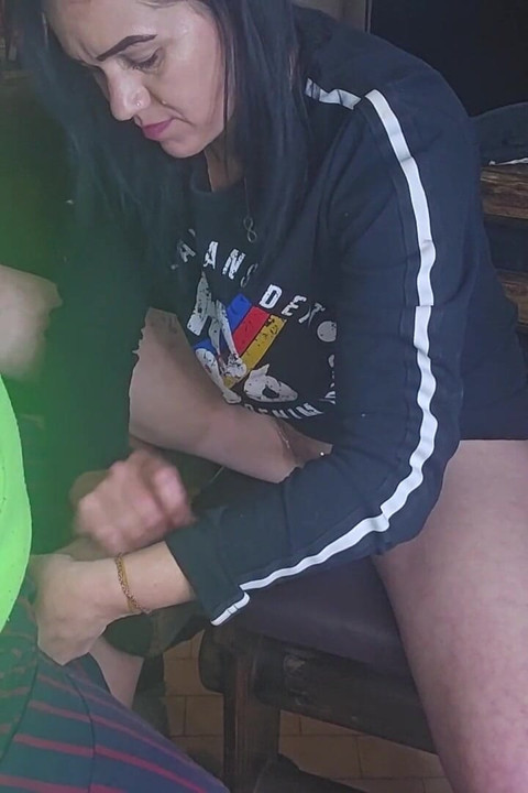 Friends Girl Jerking Me off While She Flashes Me Her Pussy