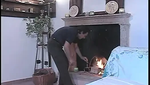 Cute blonde tranny after a warm blowjob get wild spooning on the floor