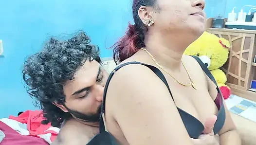 Bra removal and boobs suck with nipple suck