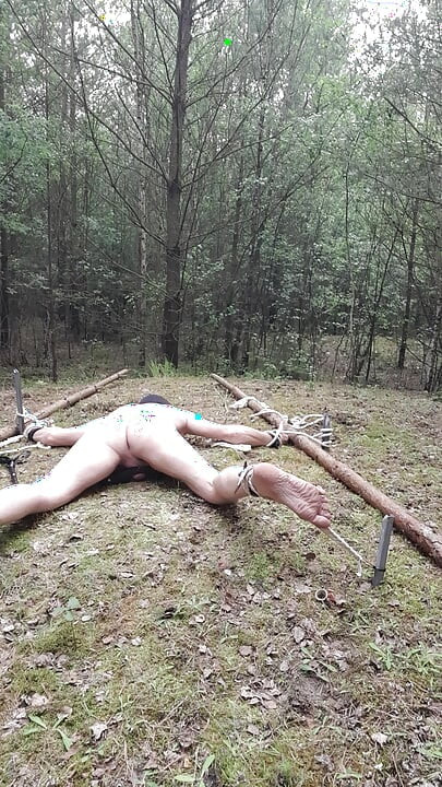naked tied up in the forest 2