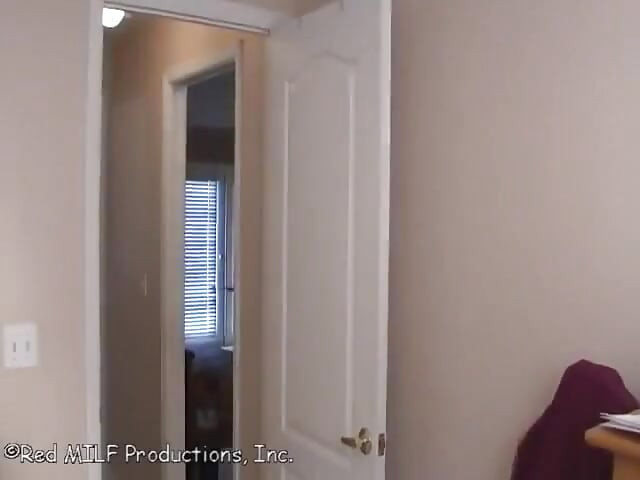 Rachel gives stepson footjob