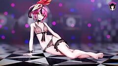Arashi en lencería sexy bailando (3D HENTAI)