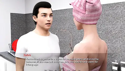 Двигаемся вниз. Жена сосет член своего мужа, неожиданный камшот на лицо, эпизод 8