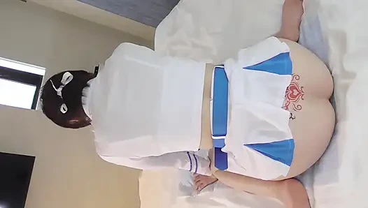 Mayu no57 cosplay, tıraşlı, gırtlağına kadar alma, anal yalama, fışkırtma, sperm içme pr