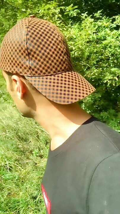 Boy Walks with Cum Mess on Face but He Need to Hide Because Someone Comes