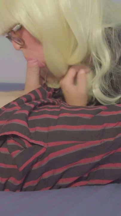Young step daughter gives secret blowjob to and gets a surprise mouthful of cum. | Clip 1