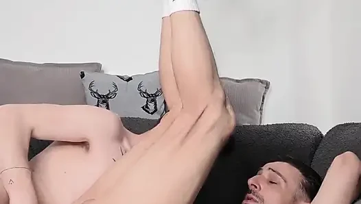 Tunnel My Thick Uncut Cock in Deep, Hit the Right Spot and the Lad Just Leaks and Leaks
