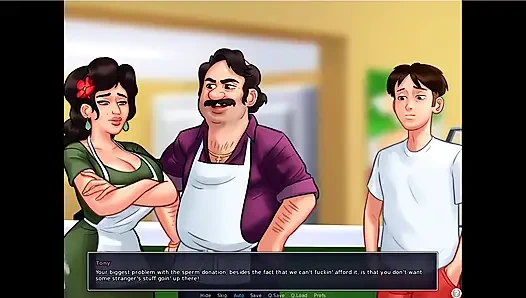 Summertime saga - Eva had her baby ... Johannes fucked Maria while tony was there