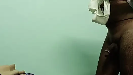 Indian desi police officer get sucked and shower with neighbour and army officer