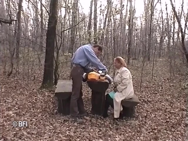 Granny sex in the woods