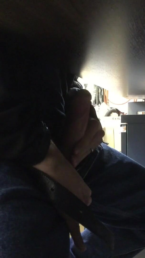 RISKY jerk off at work and cum under my desk on shift | Clip 1