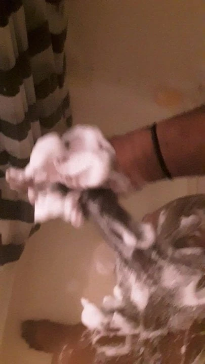 My bbc all clean and soapy