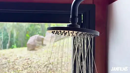 Hot shower! You put your little fingers in my pussy, my love