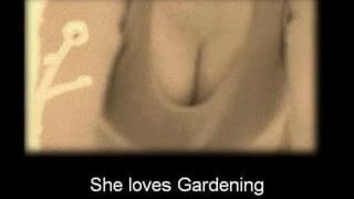 A esposa do jardineiro faz um bom treino de foda