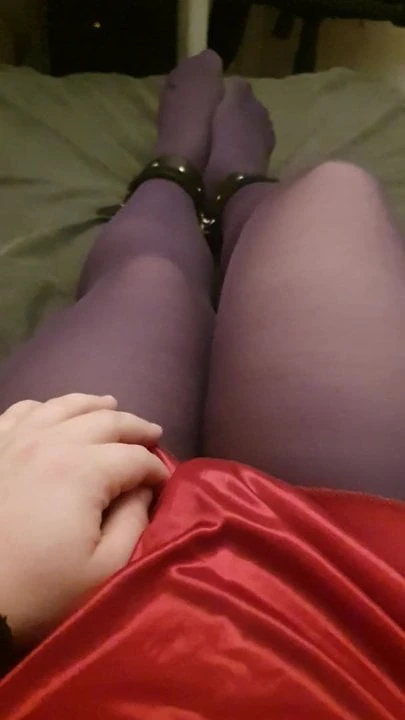 caged, cuffed and in nylon